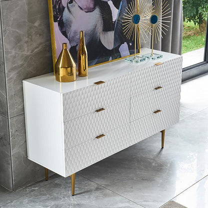 Rutland Sideboard, Gold & White | Weilai Concept