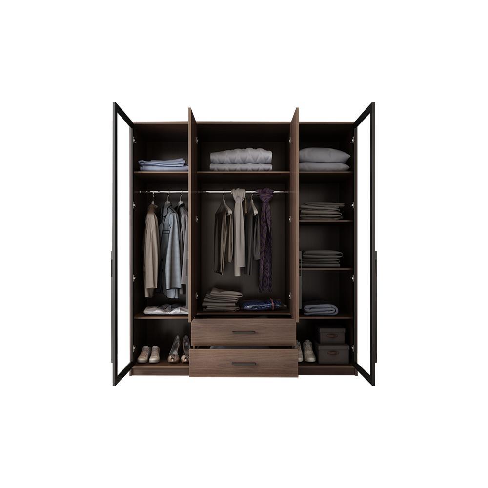 Sanders Wardrobe, Wooden & Black | Weilai Concept