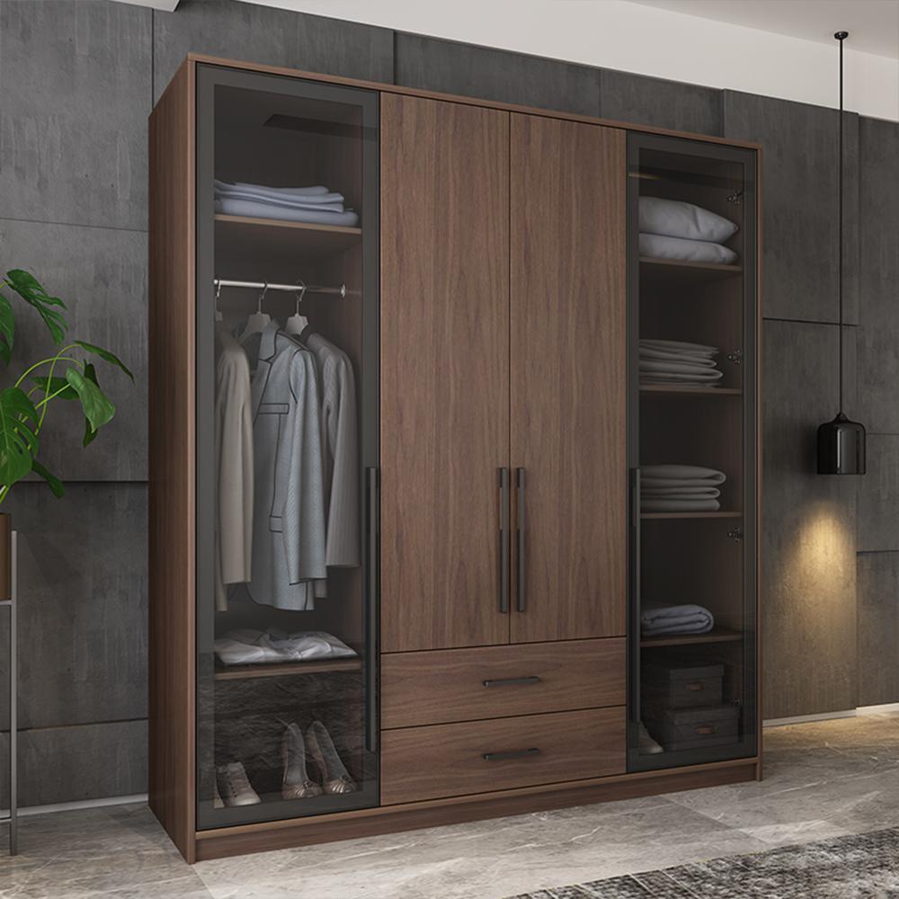 Sanders Wardrobe, Wooden & Black | Weilai Concept