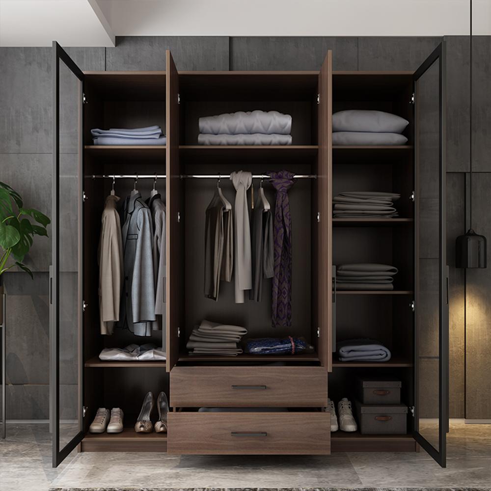 Sanders Wardrobe, Wooden & Black | Weilai Concept