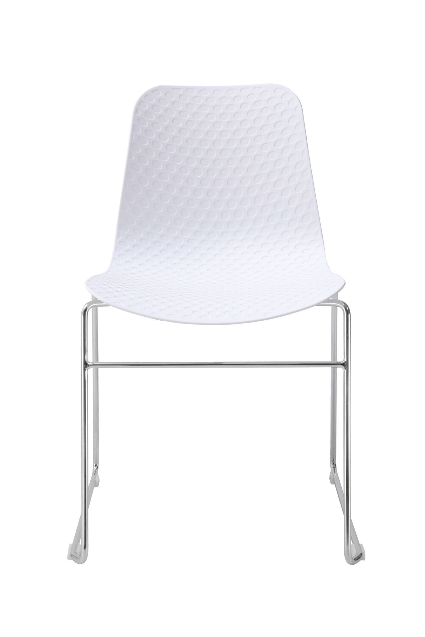 Set of 4 White Stackable Alex Chairs