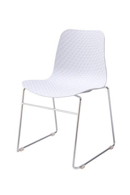 Set of 4 White Stackable Alex Chairs