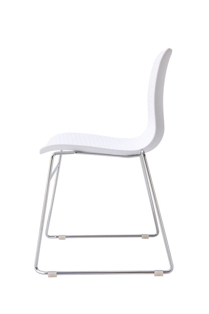 Set of 4 White Stackable Alex Chairs