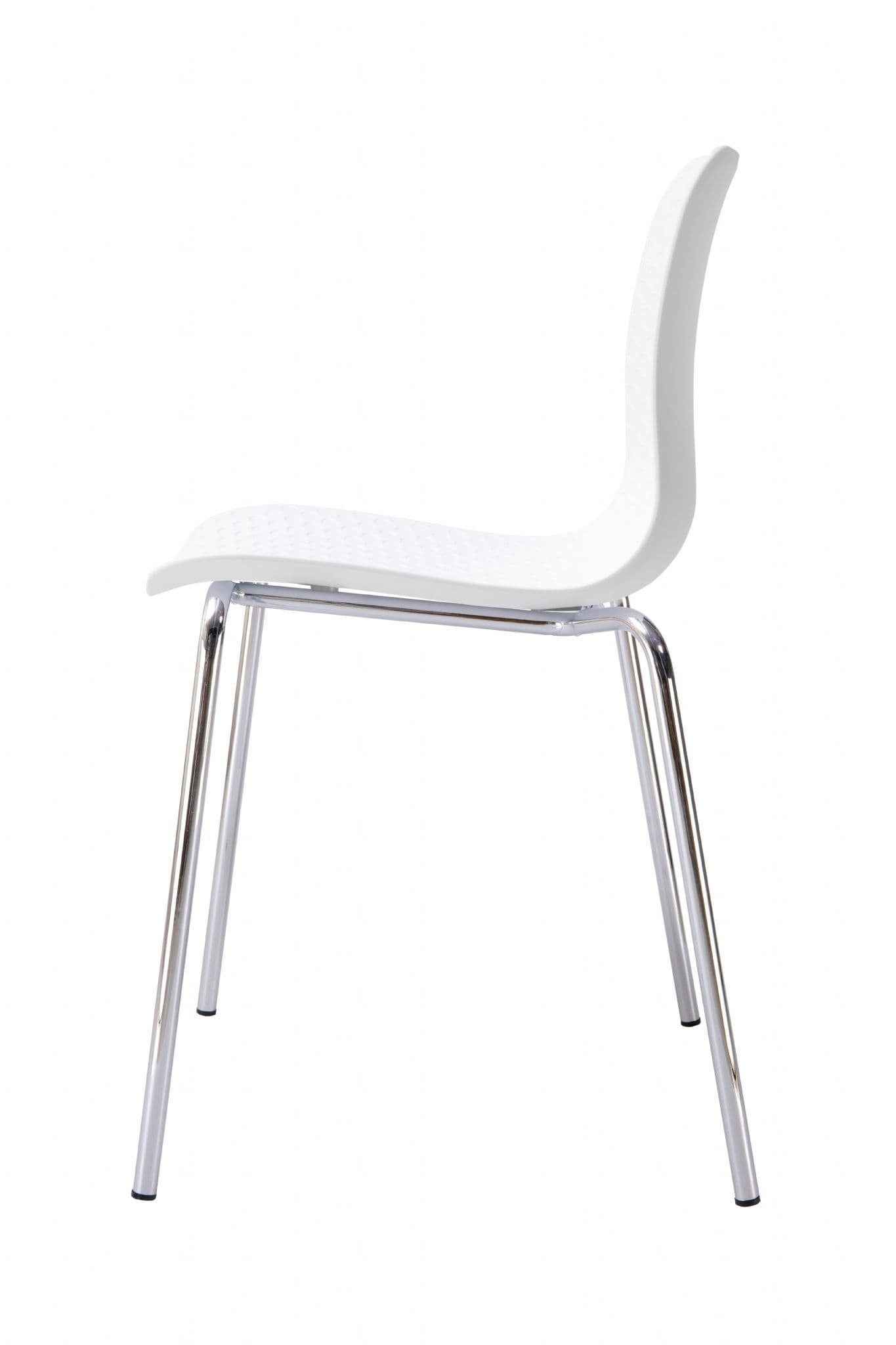 Set of 4 White Stackable Ridely Chairs