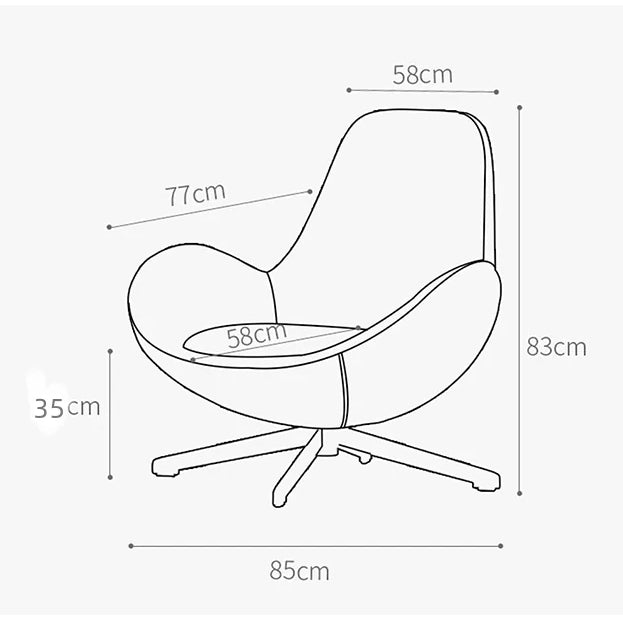 Snail Armchair, Brown Leather, Clearance-Weilai Concept