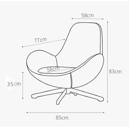 Snail Armchair, Brown Leather, Clearance-Weilai Concept