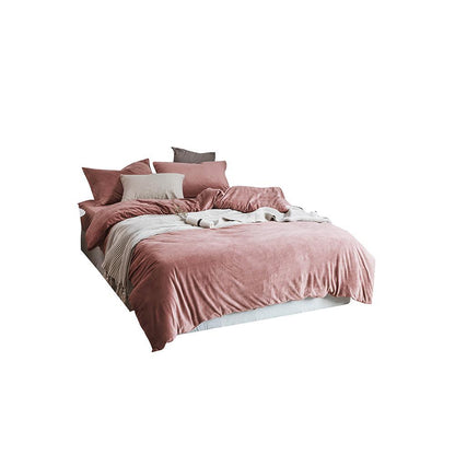 ST254 Velvet Duvet Cover + Bed Sheet + 2 Pillowcases, King | Weilai Concept