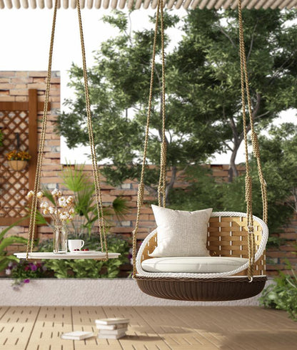 SU121 Swing Hanging Hammock, Outdoor Furniture, Brown Rattan | Weilai Concept