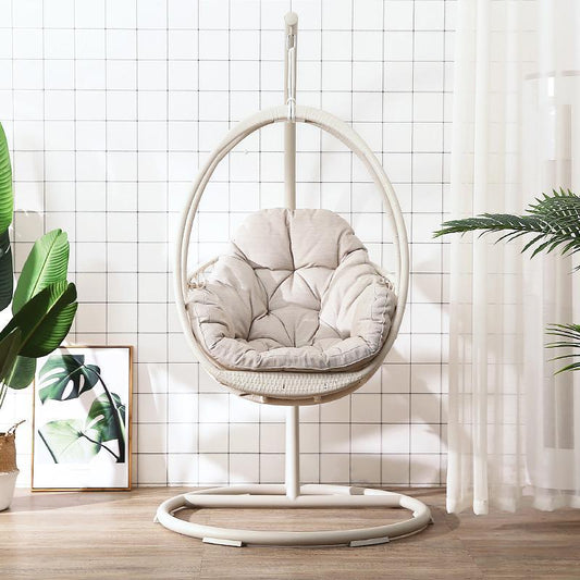 SU1240 Hammock Swing Chair, Indoor/ Outdoor Furniture, White Rattan | Weilai Concept