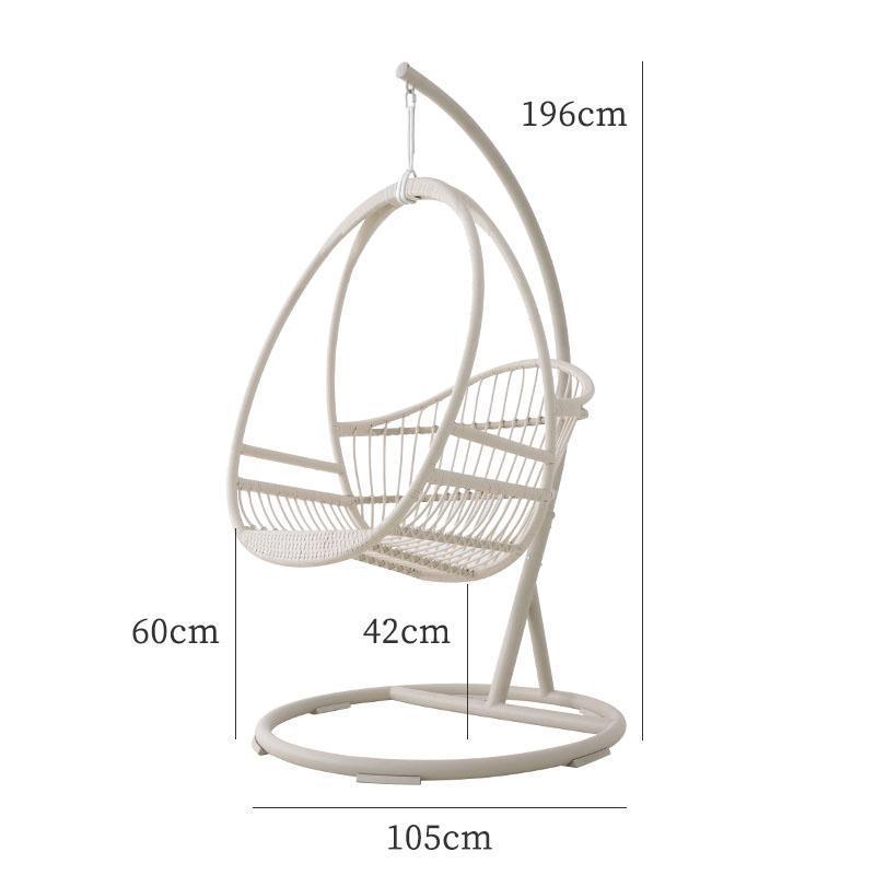 SU1240 Hammock Swing Chair, Indoor/ Outdoor Furniture, White Rattan | Weilai Concept