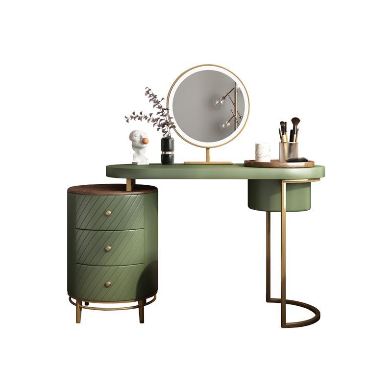 Tandy Dressing Table With LED Mirror, Green & White, Makeup Vanity | Weilai Concept