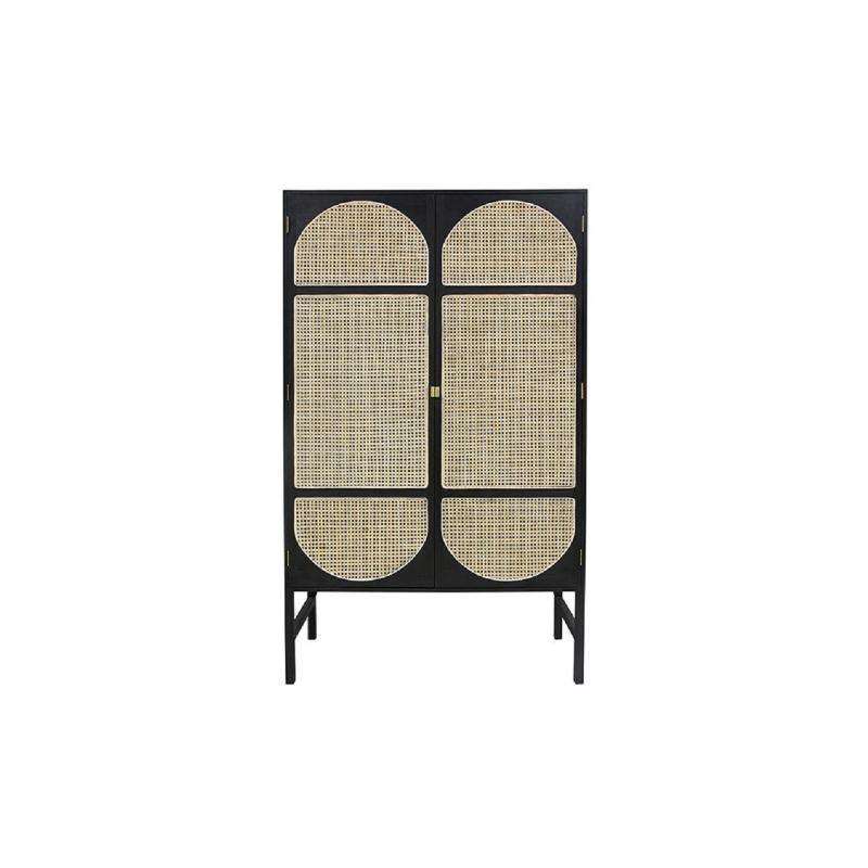 Tandy Black Rattan Wardrobe | Weilai Concept