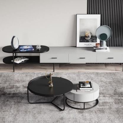 Teddy Nesting Coffee Table, Black And Grey | Weilai Concept