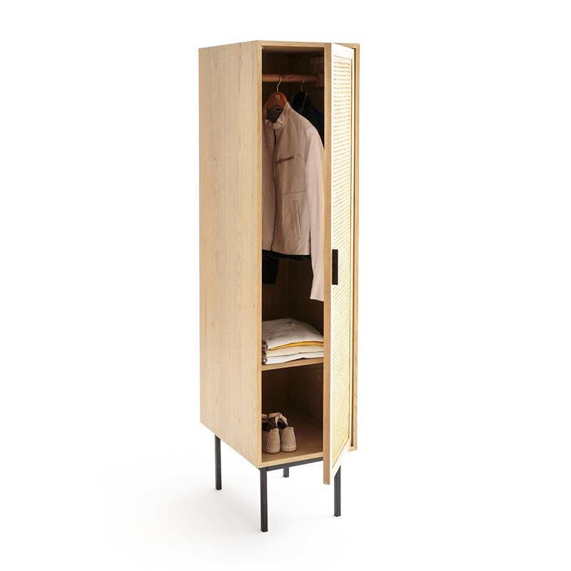 Uno G4 Single Rattan Wardrobe, Oak | Weilai Concept