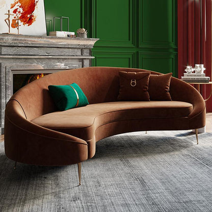 Verano Three Seater Sofa, Red Velvet | Weilai Concept