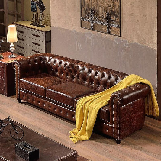 Vintage Chesterfield Three Seater Sofa | Weilai Concept