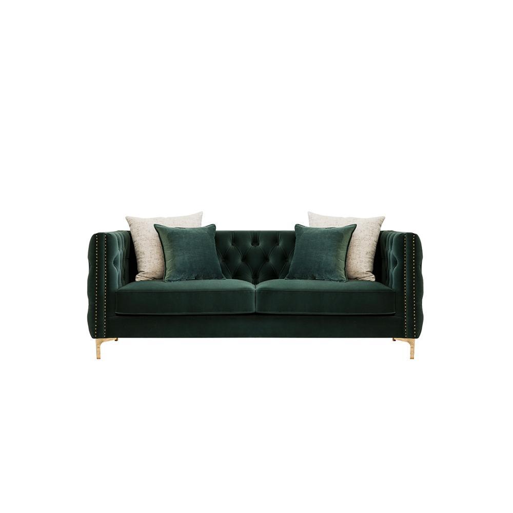 WH215 Three Seater Corner Sofa, Velvet | Weilai Concept