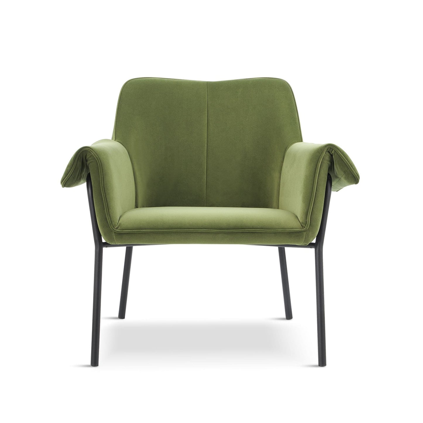 Durham Olive Green Velvet Lounge Armchair