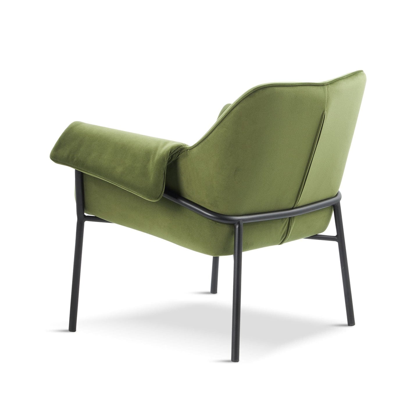 Durham Olive Green Velvet Lounge Armchair