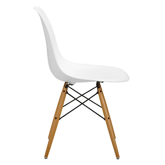 Set of 4 White Eiffel Style Plastic Dining Chairs