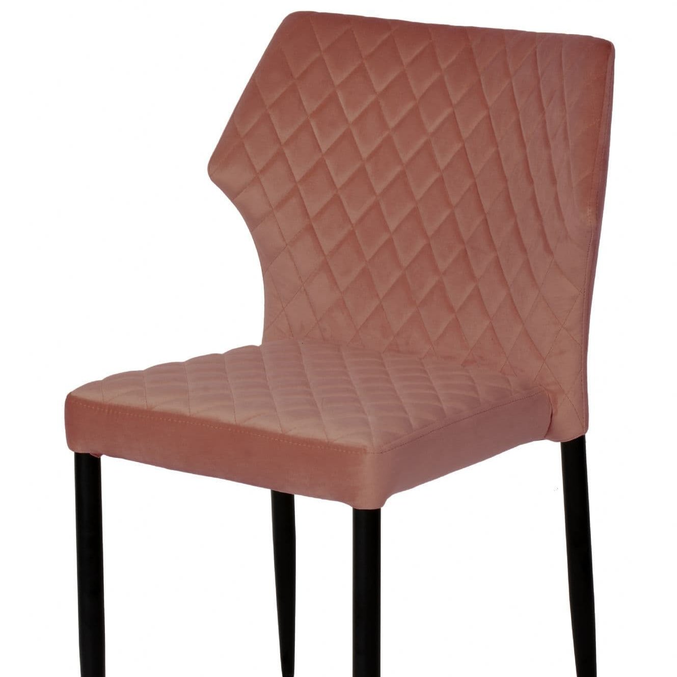 Set of 4 EKO Pink Velvet Dining Chairs