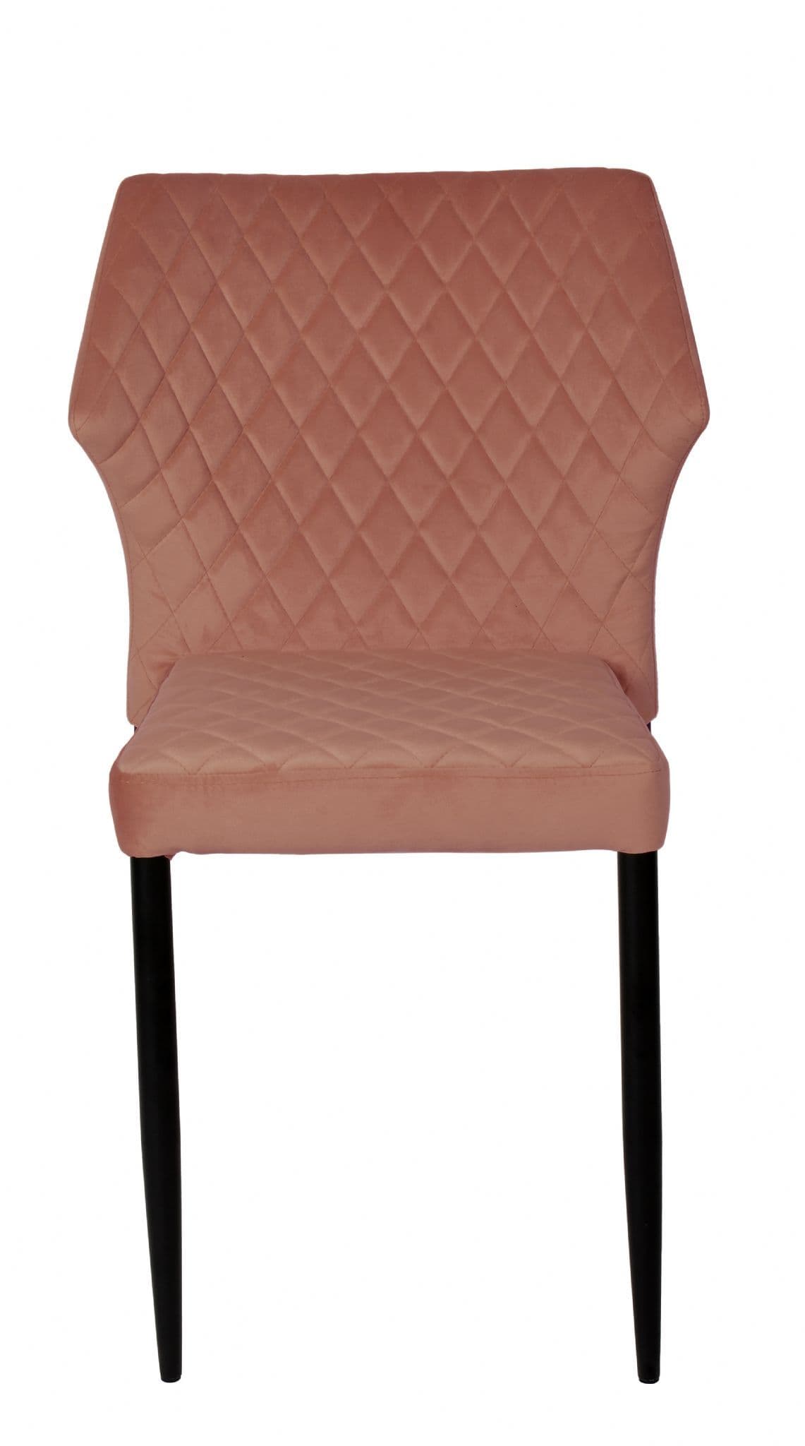 Set of 4 EKO Pink Velvet Dining Chairs