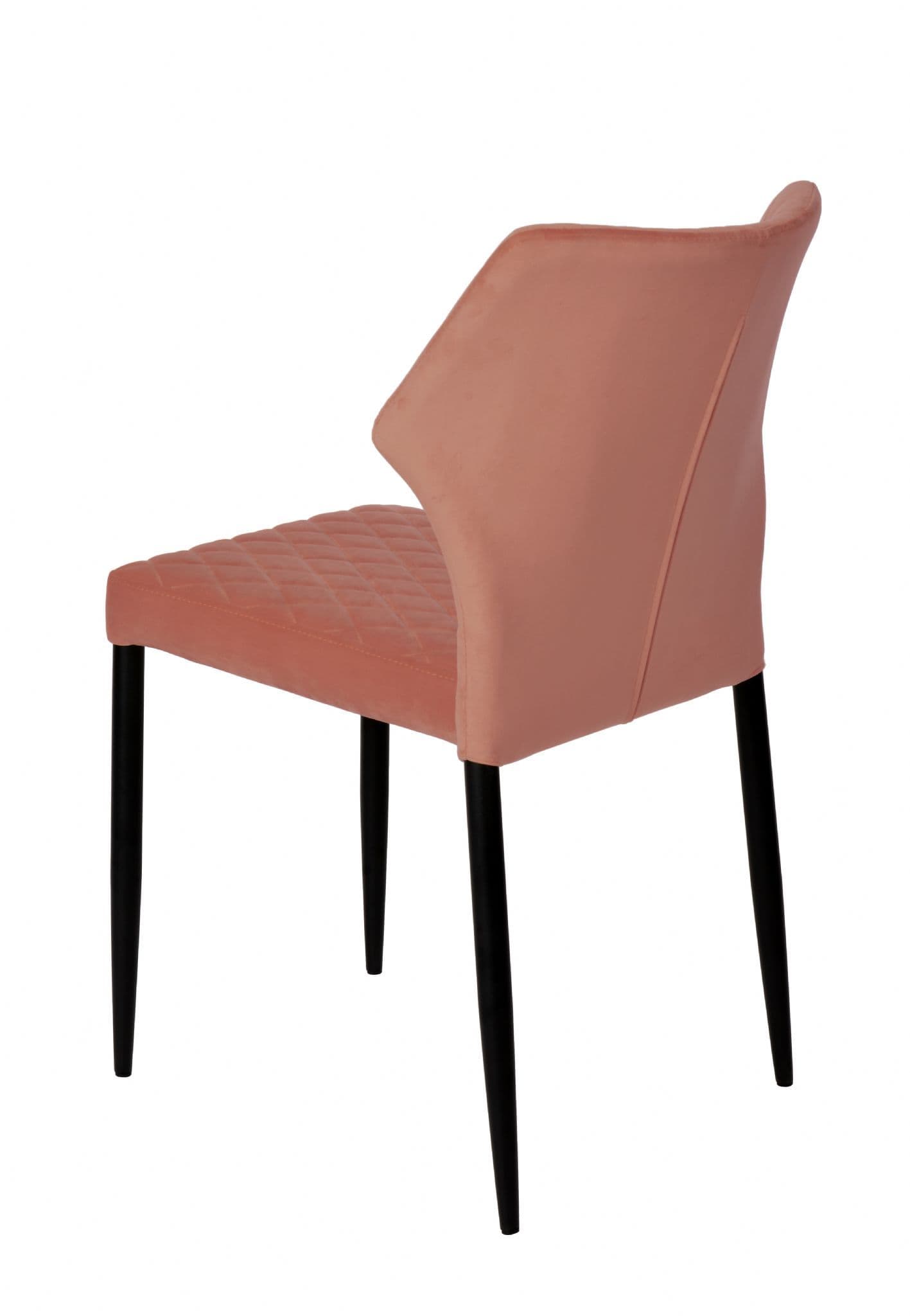 Set of 4 EKO Pink Velvet Dining Chairs