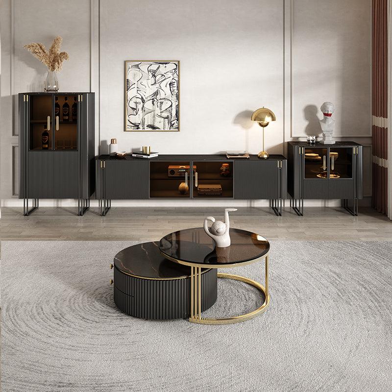 Bblythe Nesting Coffee Table, TV Stand, Black | Weilai Concept