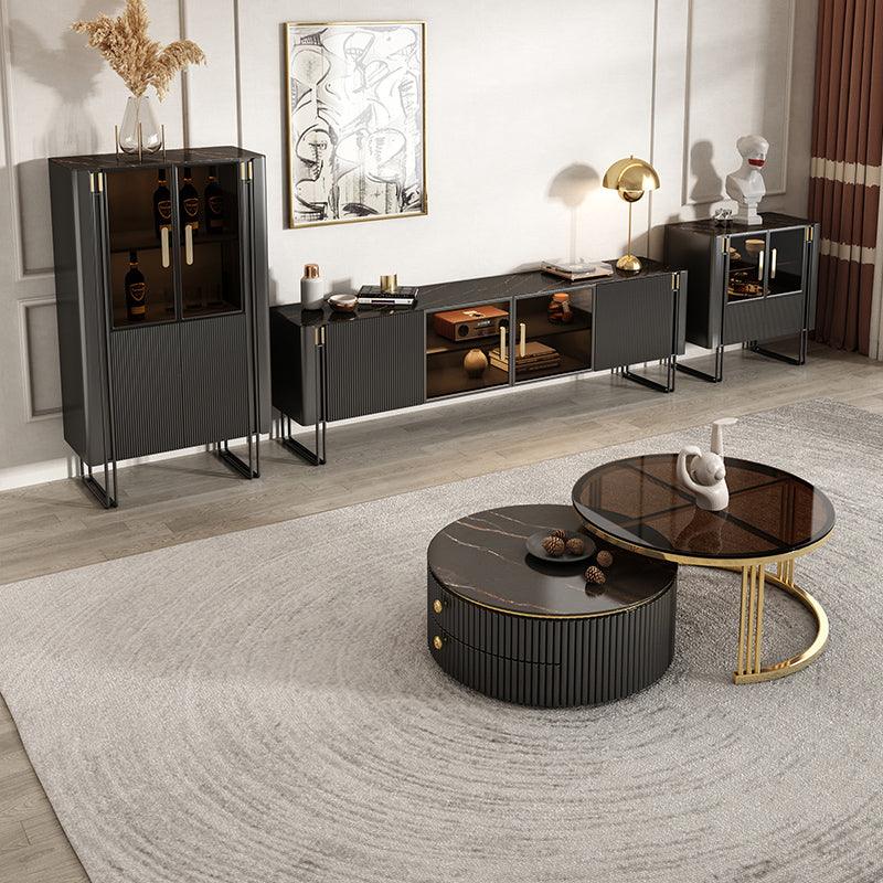 Bblythe Nesting Coffee Table, TV Stand, Black | Weilai Concept